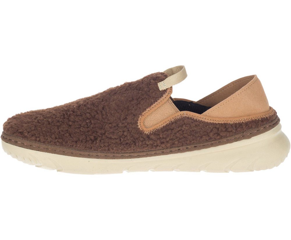 Merrell Slip Ons Męskie Brązowe - Hut Moc Cocoa - 740913-AOD